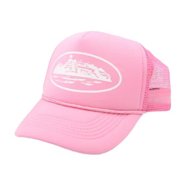 Corteiz Alcatraz Trucker Hat Pink