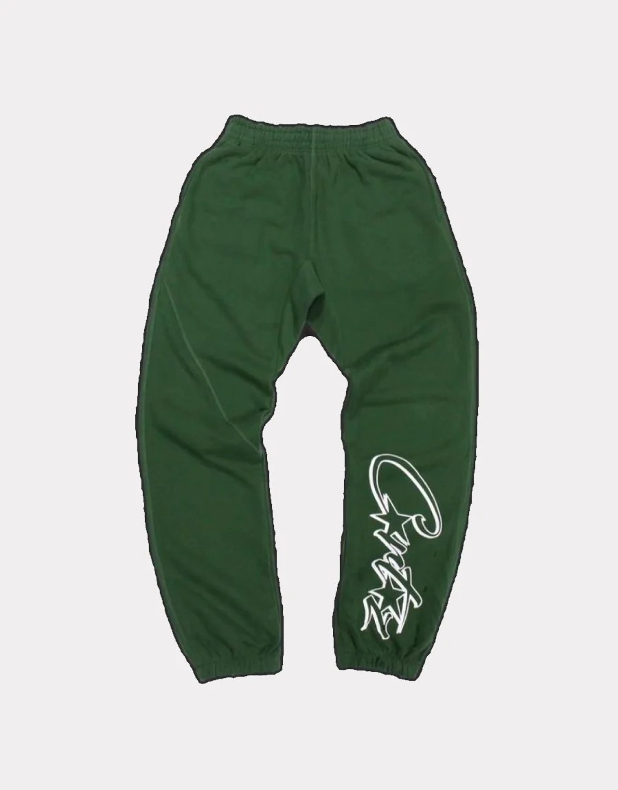 Pantalon de jogging Corteiz Dropout vert (2)