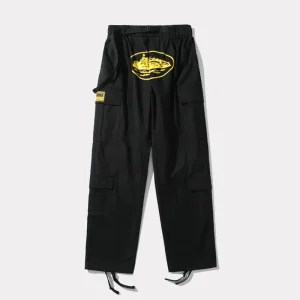Corteiz Purp Guerillaz Cargos Noir Jaune