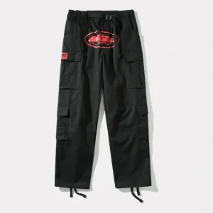 Corteiz Purp Guerillaz Cargos Noir Rouge
