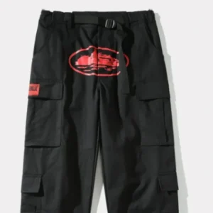 Corteiz Purp Guerillaz Cargos Noir Rouge