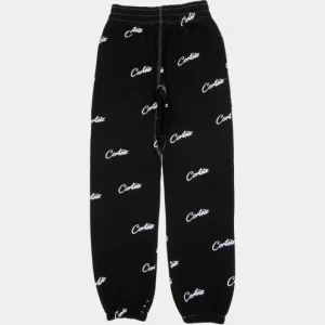 Pantalon de jogging Corteiz imprimé sur l’ensemble Noir