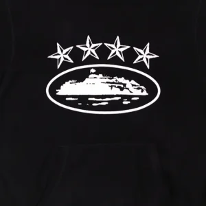 Sweat à capuche Corteiz 4Starz Alcatraz Noir