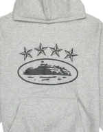 Sweat à capuche Corteiz 4Starz Alcatraz gris