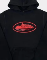 Sweat à capuche Corteiz Alcatraz Noir Rouge