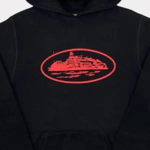Sweat à capuche Corteiz Alcatraz Noir Rouge