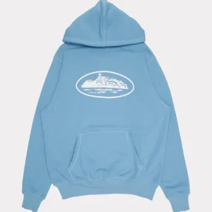 Sweat à capuche Corteiz Alcatraz bleu