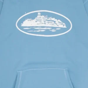 Sweat à capuche Corteiz Alcatraz bleu