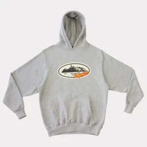 Sweat à capuche Corteiz Aufentic Gris