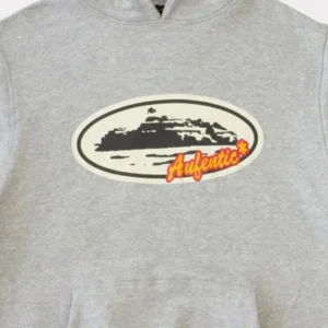 Sweat à capuche Corteiz Aufentic Gris