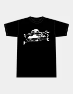 T-shirt Corteiz Alcatraz Crâne Noir