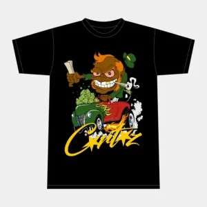 T-shirt Corteiz Leprechaun 420 Noir