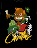 T-shirt Corteiz Leprechaun 420 Noir