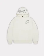 CORTEIZ SATIN C STAR APPLIQUÉ HOODIE OFF WHITE