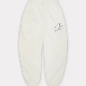 Pantalon De Sweat Corteiz Satin c Star Applique Off WhitePantalon De Sweat Corteiz Satin c Star Applique Off White
