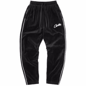 Pantalon de survêtement Corteiz VVS en velours Noir