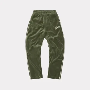 Pantalon de survêtement Corteiz VVS en velours vert