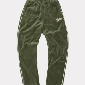 Pantalon de survêtement Corteiz VVS en velours vert