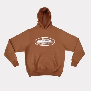 Sweat à capuche Corteiz Alcatraz – Noisette